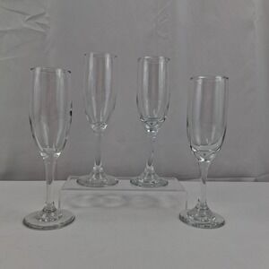 Luigi Bormioli Michelangelo Renaissance Champagne Flutes Set of 4 Made in Italy
